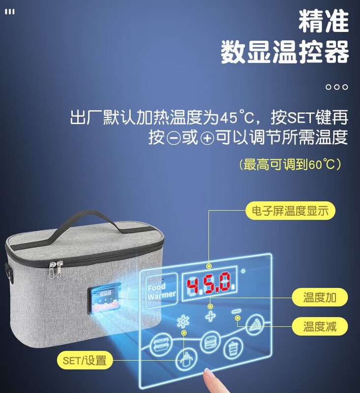 Z car insulated box portable portable hot and cold dual-use outdoor portable insulated box camping peritoneal dialysate heating bag car + home gray bag 12V/110V/220