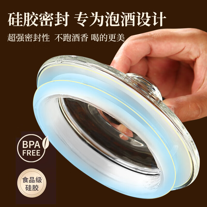 Mulang (mulang) wine glass bottle with faucet, special wine jar, large capacity wine jar to store wine, high-end wine jar, wine bottle container, 12 catties + stainless steel faucet (no base)