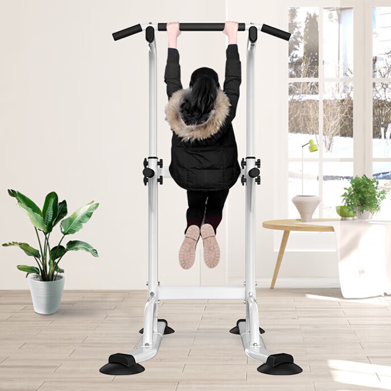 ZHENG XIN horizontal bar indoor pull-up device household single bar parallel bar adult and children multifunctional fitness equipment 4001F white (adjustable to 2.1 meters)
