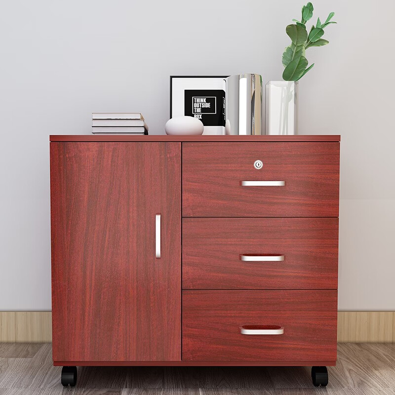 Wooden Filing Cabinet Office Cabinet Bedside Cabinet With Wheels