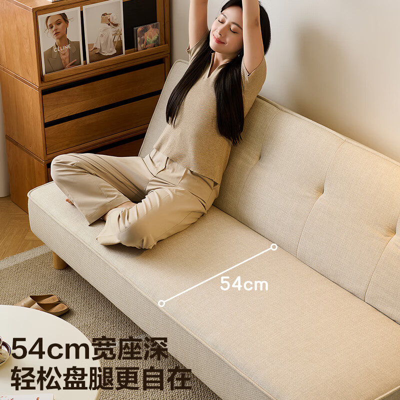 Quanyou Home Folding Bed Household Simple Modern Small Household Fabric Soft Covered Sofa Bed All-in-one Dual-Purpose 2025 New Jingcang Sparkling Moonlight White | 1.8 Meter Sofa Bed Sofa Convertible Bed | Multiple Color Options | 5-stop Adjustable