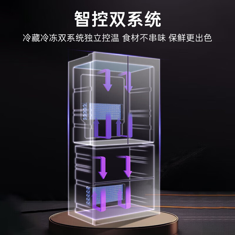 Casarte 520-liter French-style multi-door refrigerator 594mm ultra-thin zero-embedded automatic ice-making first-level energy efficiency frequency conversion intelligent control dual system Languang home refrigerator replacement subsidy ultra-thin zero-embedded BCD-520WGCFDMGCTU1