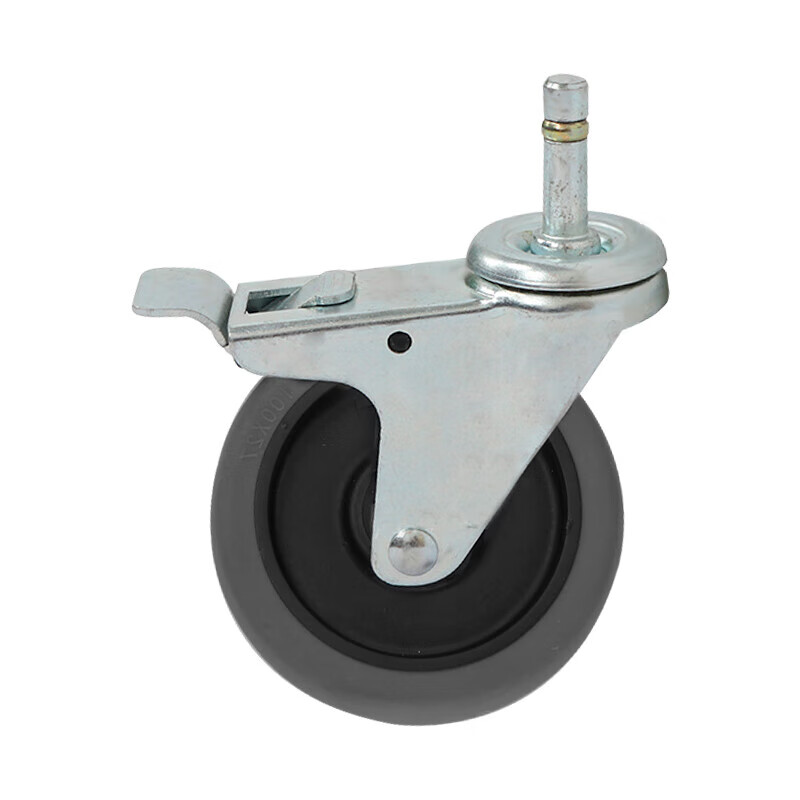 He Jiagong 4-inch universal hotel dining wheel rubber wheel cart linen cart bowl collecting wheel universal wheel static with stainless steel dining wheel wheel