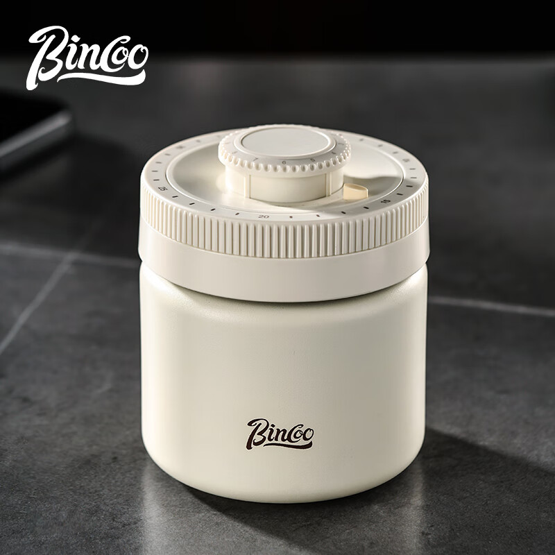 Bincoo coffee sealed jar press vacuum coffee preservation jar 304 stainless steel date record storage jar