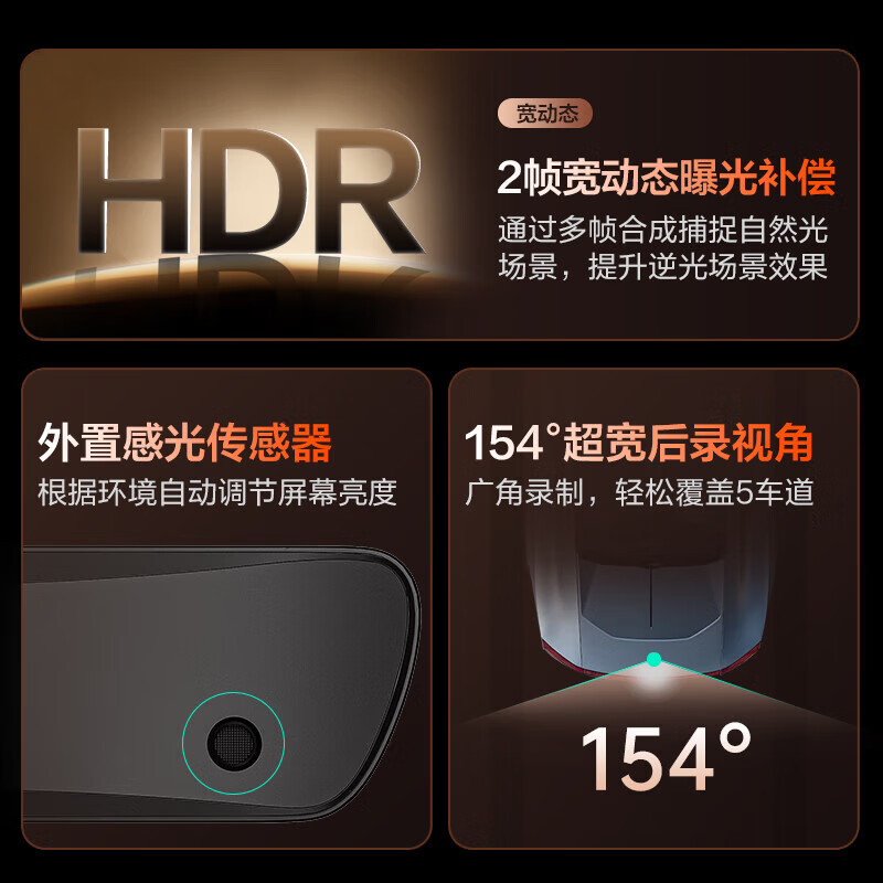 Hikvision M5 Buick GL8 streaming media rearview mirror driving recorder special car dedicated front and rear dual recording high-definition night vision