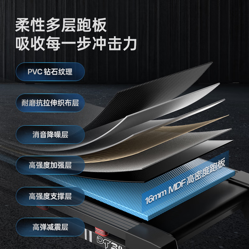 JOROTO treadmill for home use, foldable shock-absorbing hill climber for home use, professional gym fitness equipment dt30 multi-function version, 43-year-old professional shock-absorbing knee pads