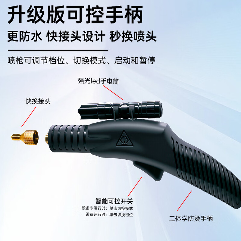 Brother Jie Commercial Steam Cleaner High Temperature and High Pressure Housekeeping Home Appliances Cleaning Air Conditioning Tools Household Multifunctional All-in-One Cleaning Equipment High Temperature Kitchen Fume and Grease Cleaning Machine Classic High Pressure Model-3300W Type 15KG Water Pressure Three-in-One Simple Pack