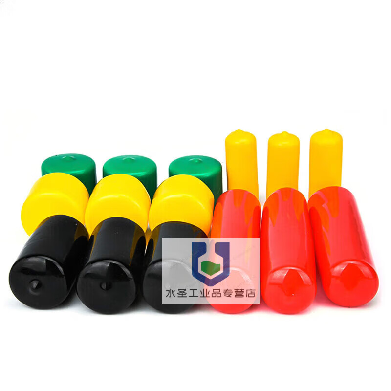 Rubber plug protective cap plastic steel pipe rubber sleeve thread protective cap screw protective sleeve rubber cap default black