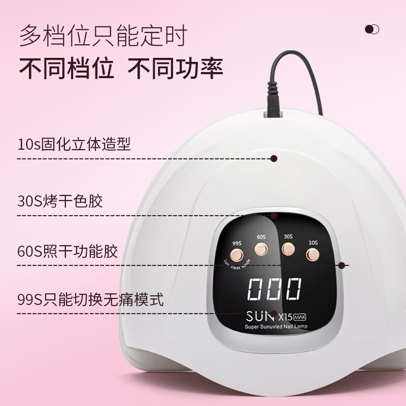 A pomelo manicure lamp, nail polish glue, phototherapy lamp, manicure baking lamp, drying machine, high-power red light lamp, quick drying without hacking