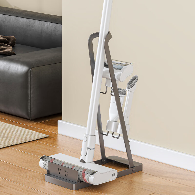 Vacuum cleaner storage rack bracket free punch rack suitable accessories hanger floor storage rack household rack matte black (upgraded version)