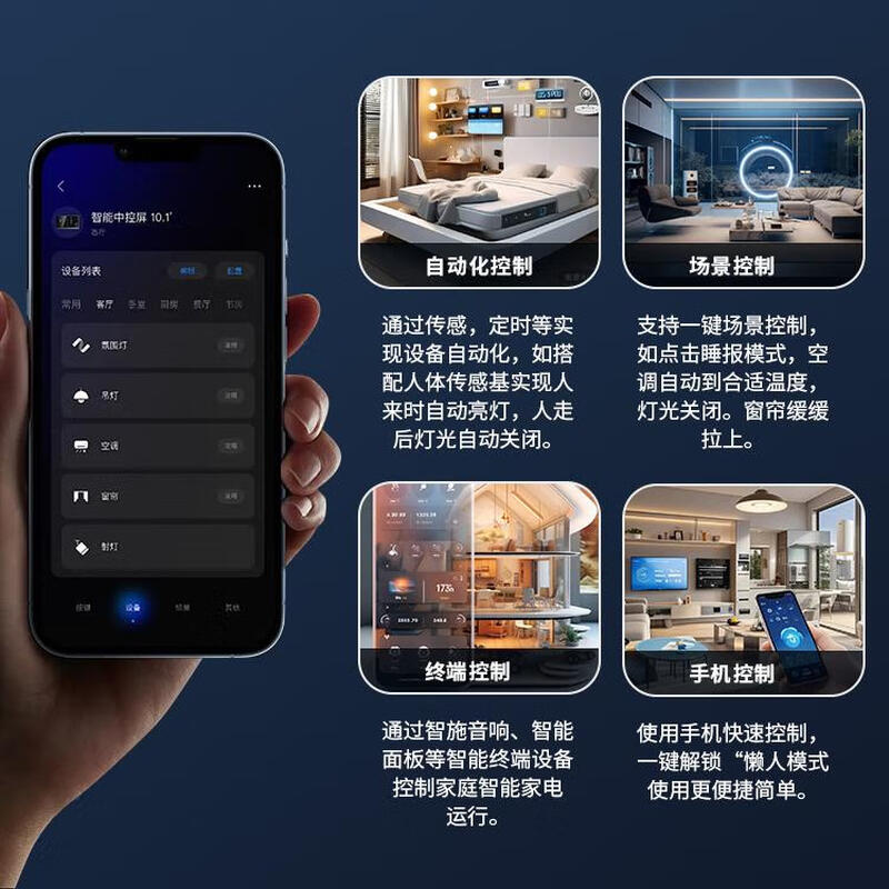 Xiaomi (MI) access to Xiaomi Mijia whole house smart home control system set voice lighting curtain living room design and customization four bedrooms and one living room whole house smart luxury package l5 years quality contact customer service to get the design plan for free