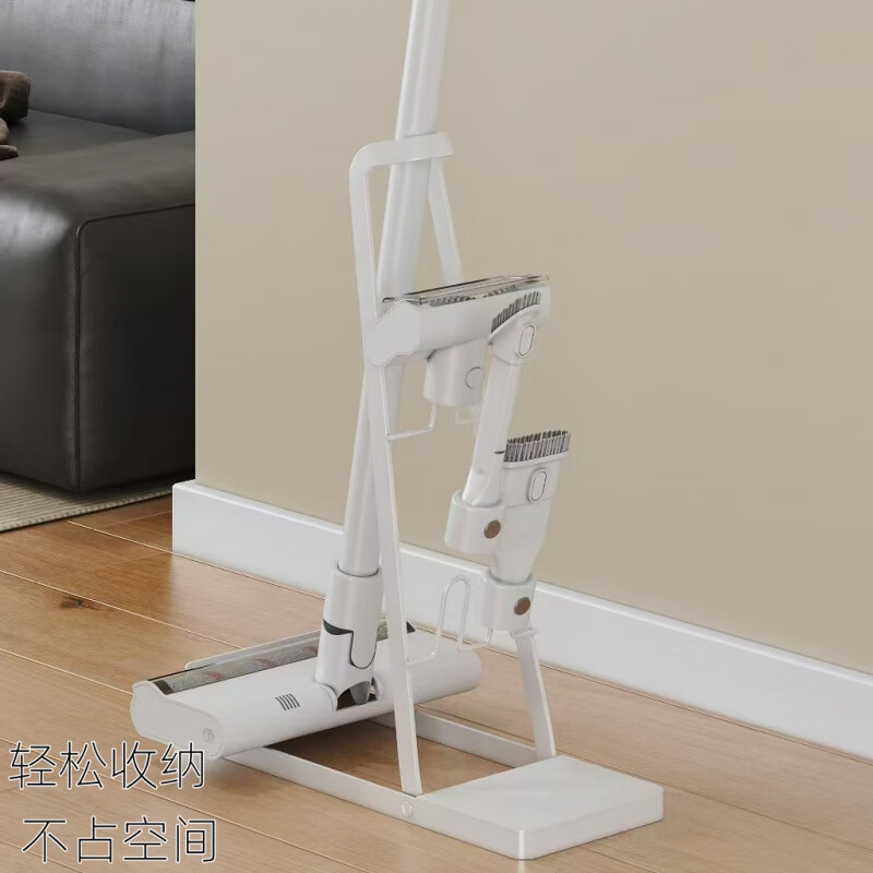 Vacuum cleaner storage rack bracket free punch rack suitable accessories hanger floor storage rack household rack matte black (upgraded version)