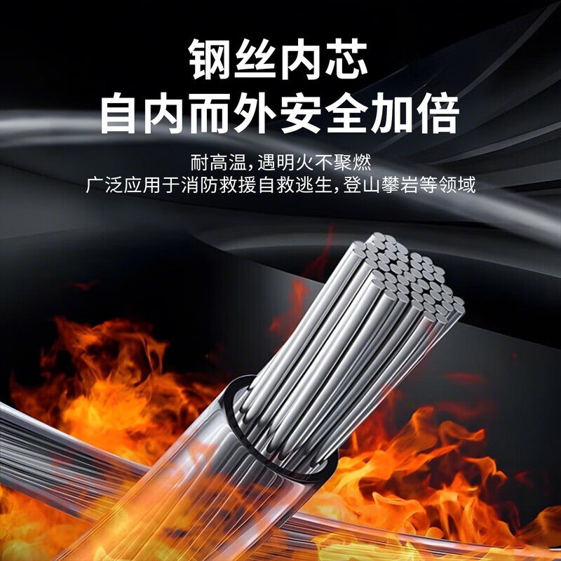 Huili's safety rope, high-altitude work rope, wire rope, insurance rope, escape emergency mountaineering rescue rope, 15 meters