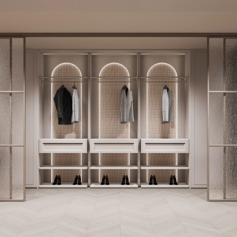 Oppein whole house custom wardrobe American style cloakroom overall cabinet furniture custom-made Philoli single flat custom price