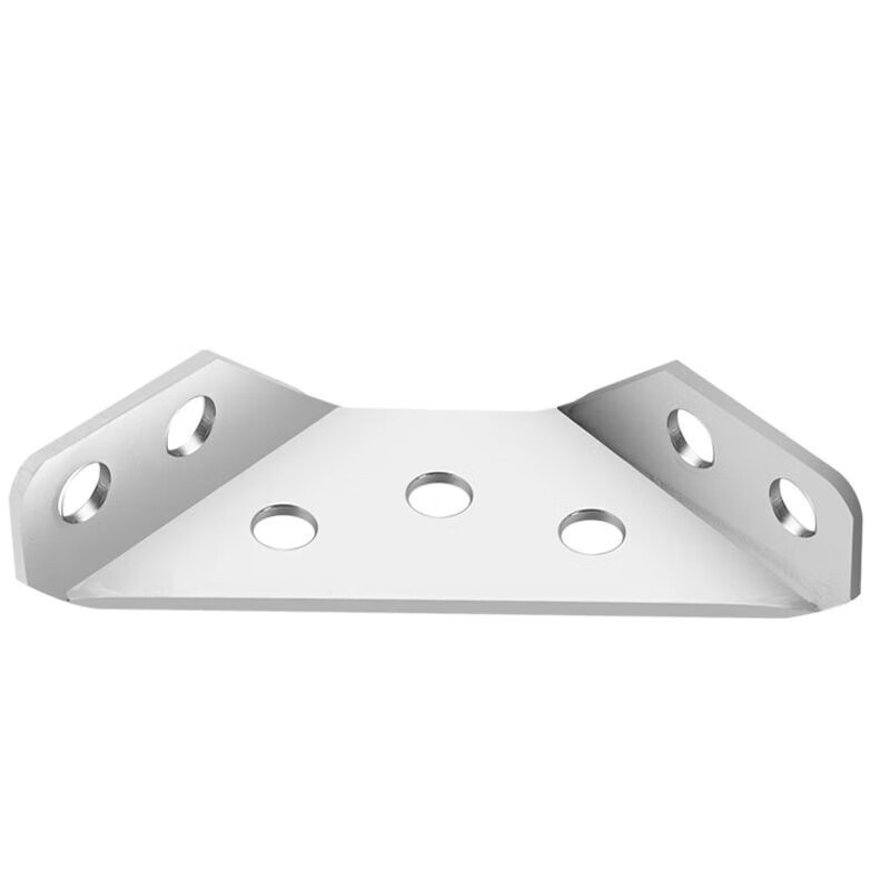 Thickened stainless steel corner code 90 degree right angle fixer L-shaped triangle bracket iron shelf support furniture connection piece corner code fixer 20 pieces with 120 screws
