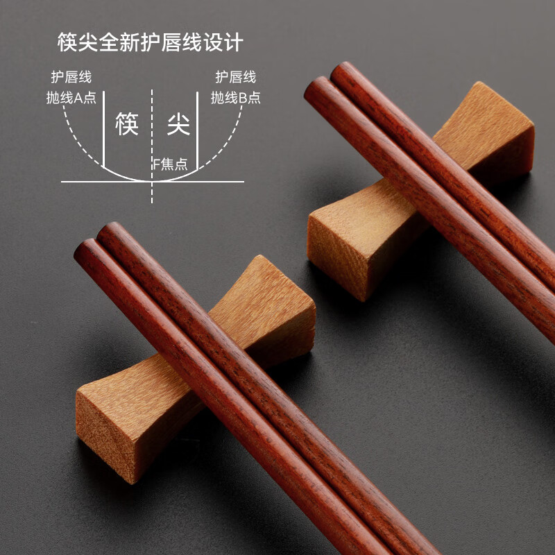 Tang Zong Chopsticks, 2 pairs of fragrant sandalwood hot pot chopsticks, 42cm longer, natural solid wood noodles chopsticks C2341