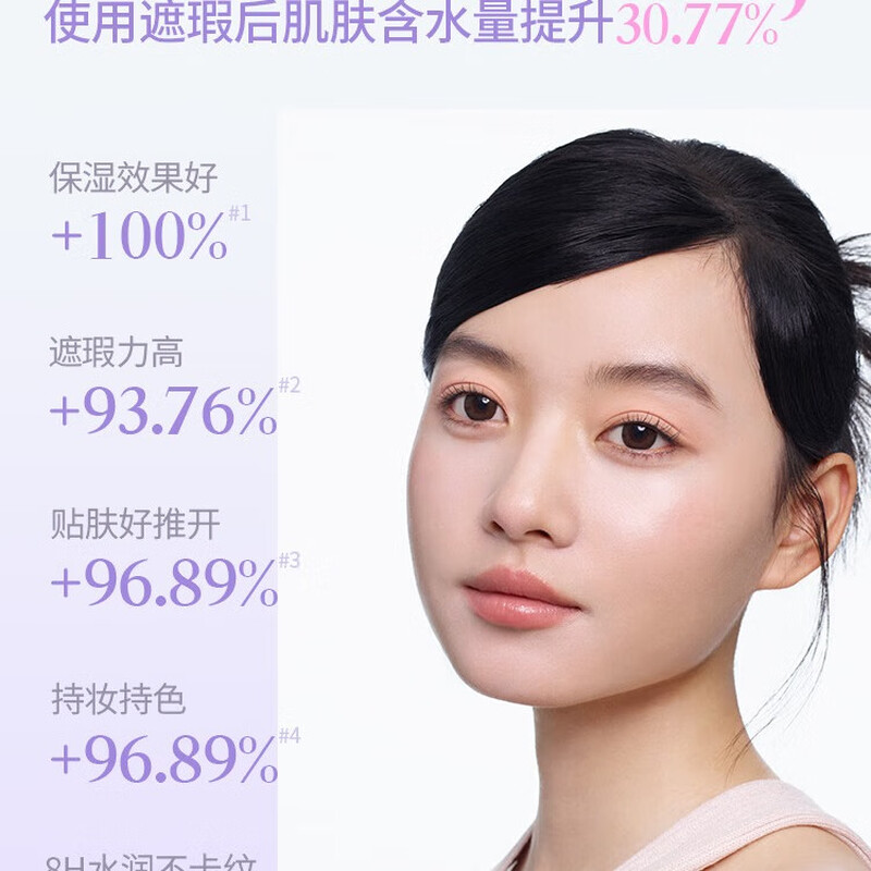 GIRLS CRUSH Aqua Velvet Concealer Brightening Liquid New Year's Gift Covers Tear Trough Spots, Acne Marks and Dark Circles #07 Light Purple