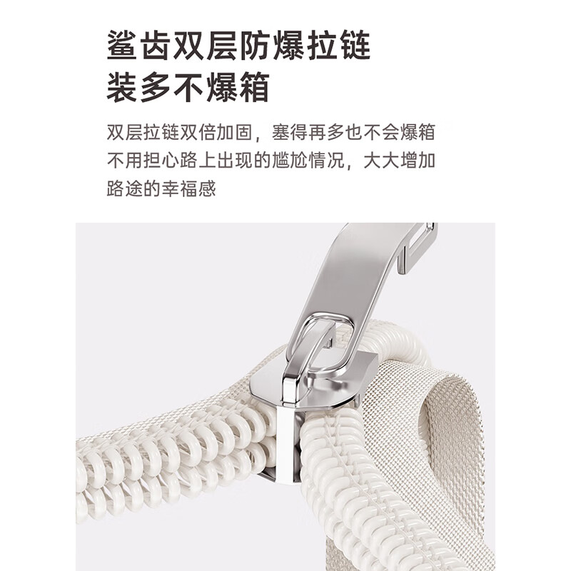 Kangaroo (KANGAROO) wide trolley suitcase, large capacity 37-open student durable trolley case, good-looking and lightweight five-wheel sit-down suitcase, shell white - double-layer explosion-proof zipper - usb - cup holder 26 inches for double travel double closed lining