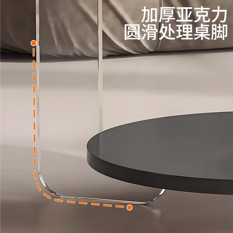 Yupin solid wood coffee table acrylic coffee table minimalist design suspended small apartment living room internet celebrity household cream J131 white