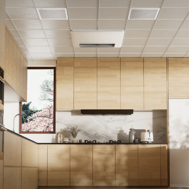 Midea kitchen air conditioner special machine ceiling-mounted air conditioner wall-mounted special embedded hidden full DC frequency conversion 1.5p household first-level energy efficiency anti-oil smoke heating and cooling air conditioner kitchen air conditioner 1.5 HP first-level energy efficiency embedded all-in-one machine without external unit