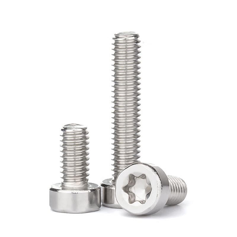 Ni Zhier thin head 304 stainless steel anti-theft and anti-tampering inner torx screw cup head flower-shaped cylindrical head screw M1. M6*25 (1,000 pieces)