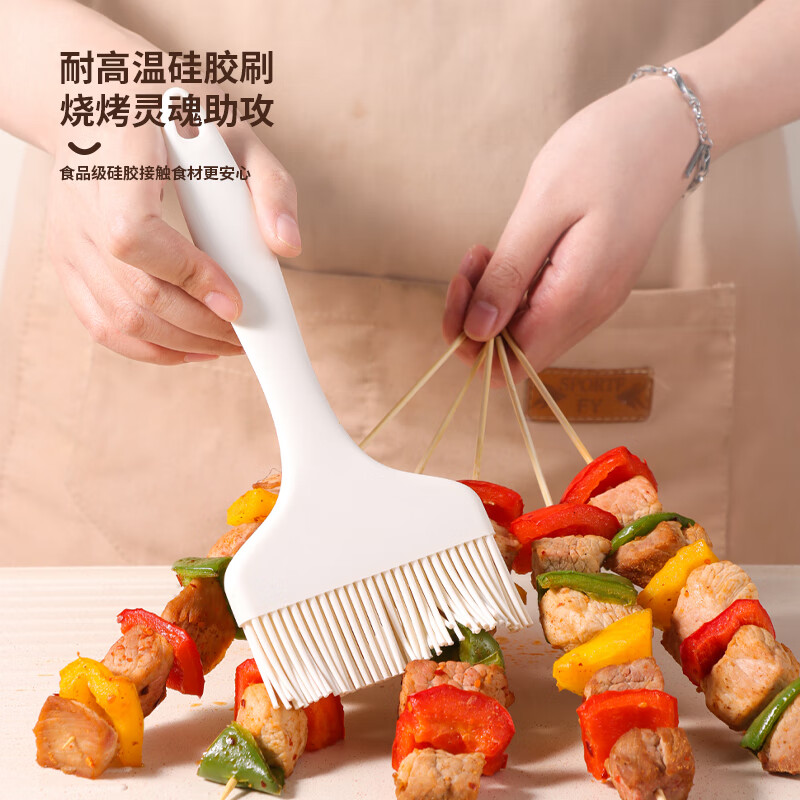 Baijie food grade high temperature oil brush kitchen pancake barbecue brush sauce household silicone non-shedding baking
