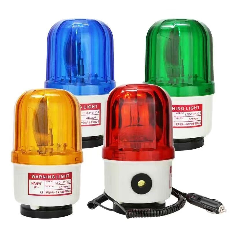 Sound and light alarm 220v high volume magnetic suction LTD-1101J traveling crane 380v car ceiling alarm 12v rotating warning light 24v 220v magnetic suction + alarm sound