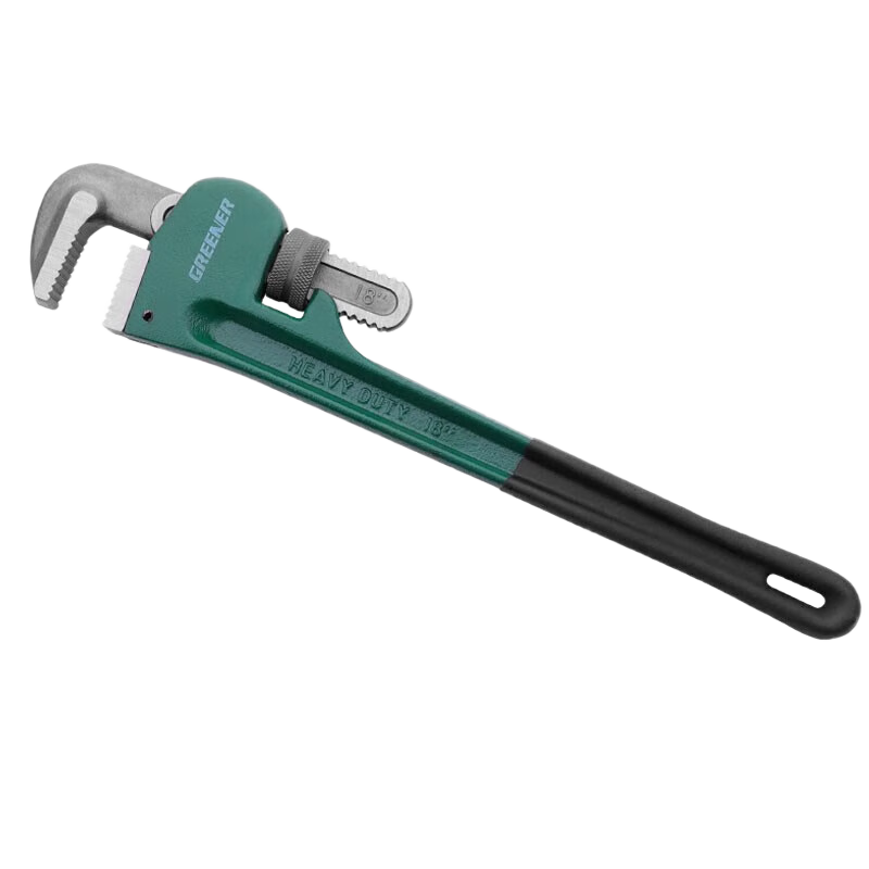 GREENER pipe wrench pipe wrench household wrench water pipe pliers multi-function plus self-tightening reinforced plastic dipped pipe wrench 18 inches