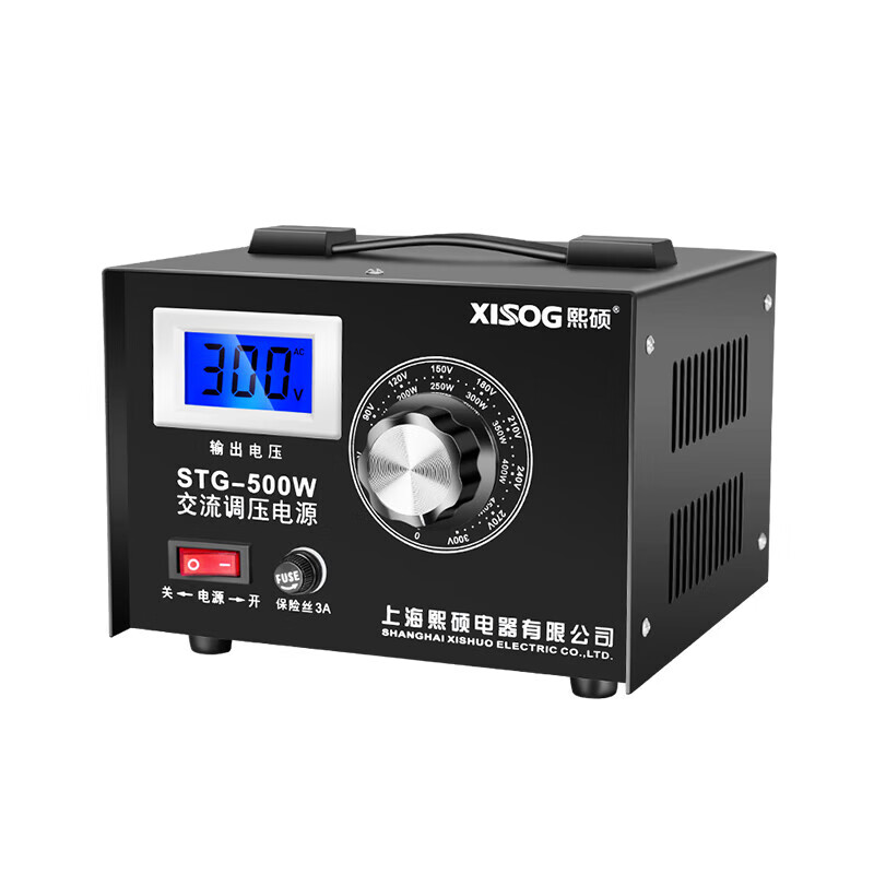 Xishuo voltage regulator 220v single-phase adjustable autotransformer small voltage regulation isolated AC voltage regulator power supply STG-200W 0-300V