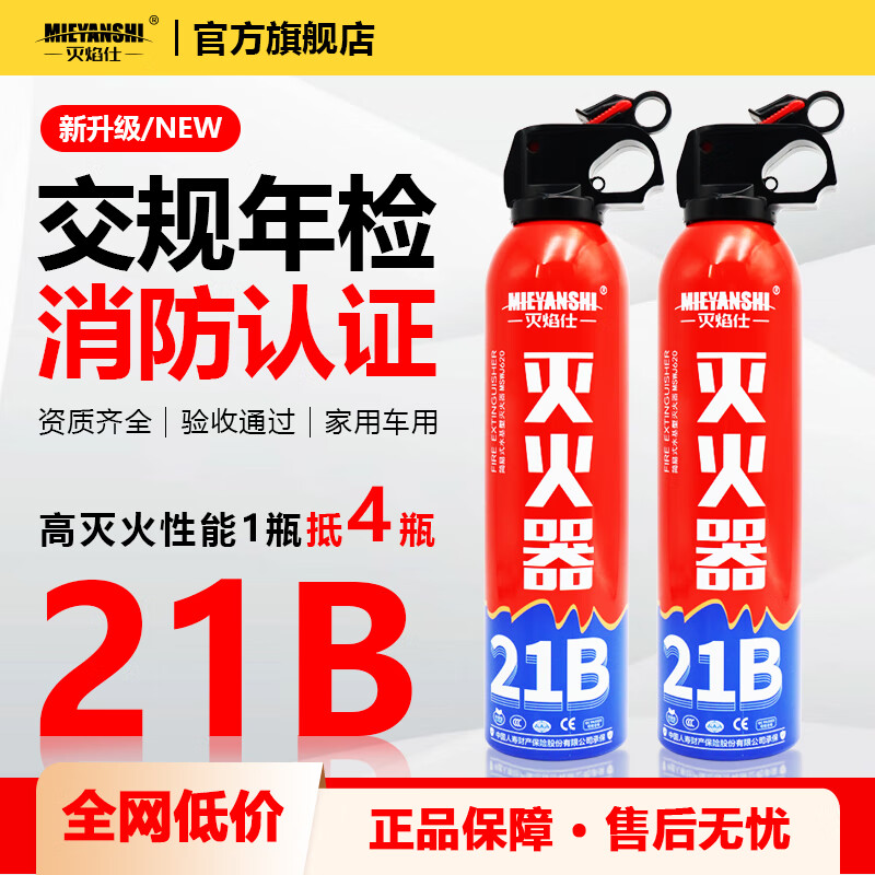 Flame Extinguisher Water-based Fire Extinguisher New Energy Vehicle-mounted Home Portable Small 21B National Fire Certification
