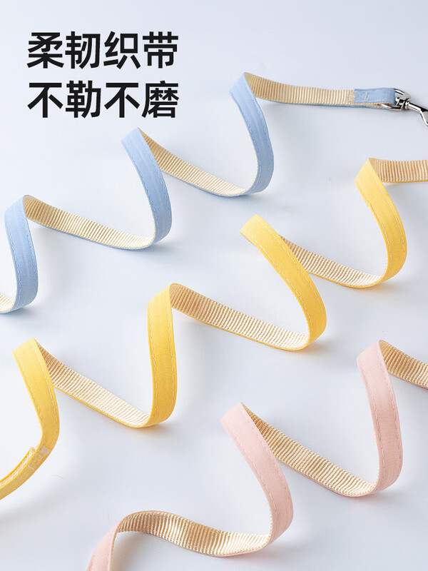 Qi Oh Cat Leash, Adjustable Cat Walking Rope, Cute Kitten Harness for Outings, Small Dog Pet Supplies, Little Bear - Blue, Vest Style, Double Lock, Anti-Escape M - Recommended: 7-15 catties. Specific details are subject to bust size.