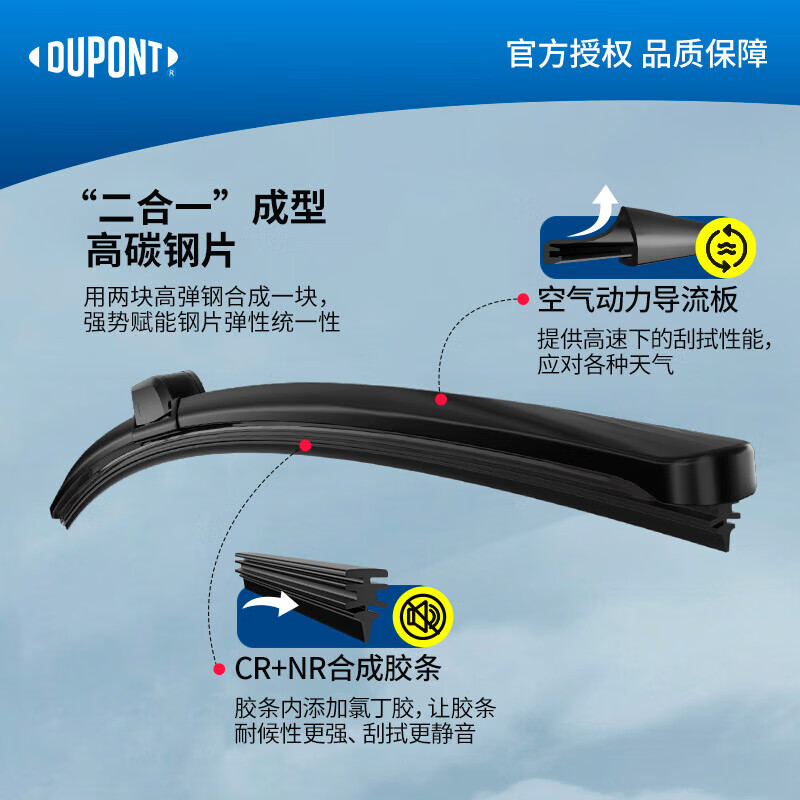 DuPont wiper blade boneless wiper blade is suitable for Great Wall, Great Wall cannon, commercial/passenger/off-road pickup truck