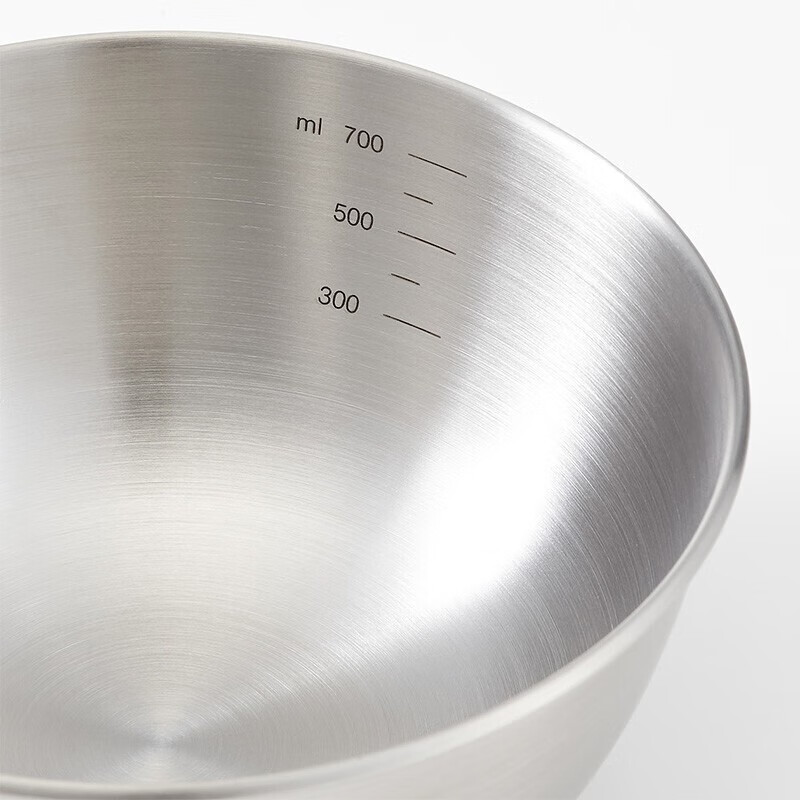MUJI stainless steel basin tableware household kneading basin vegetable washing basin and basin cooking basin silver S diameter 16*height 6.5cm 4S