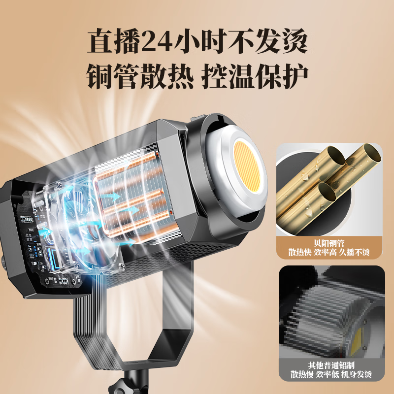 Beiyang (beiyang) live photography fill light 300W professional live broadcast light soft ball COB studio dedicated live broadcast room full set of spherical spotlight sun lamp deep polished lamp