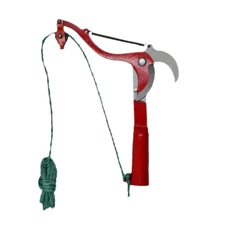 Complete bag with rope, high-branch scissors, fruit picker, high-altitude scissors, branch scissors, high-altitude pruning scissors, pruning branches, 47 large and thickened red high-altitude shears