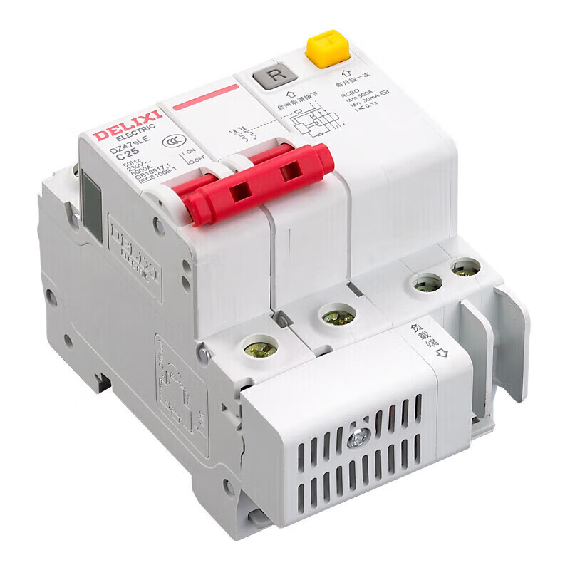 Delixi leakage protection switch 220V household 63A air switch 2P leakage protection 32a air conditioner 40a circuit breaker 380v 63A 2P