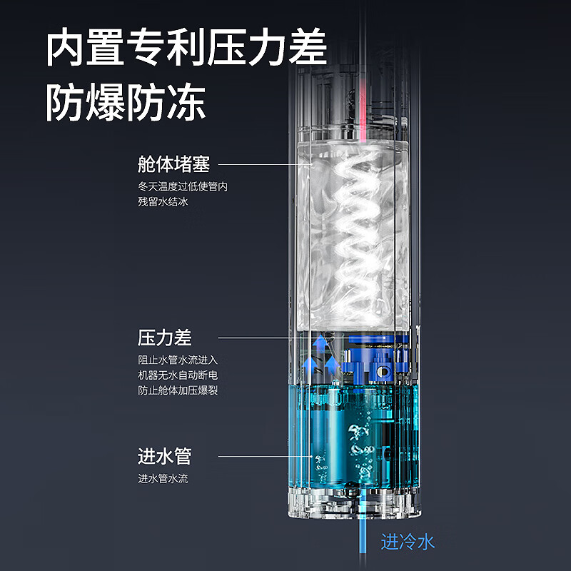 Oaks (AUX) electric hot water faucet water heater heating faucet fast hot water frequency conversion constant temperature kitchen water inlet frequency conversion constant temperature electroplated silver + leakage protection plug + universal nozzle