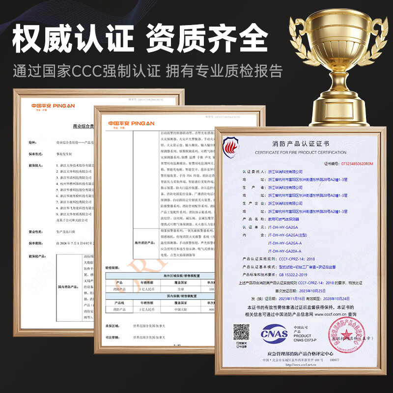 Dahua Gas natural gas leak alarm gas alarm catering kitchen fire 3c certification national supplement linkage closing valve independent household combustible gas alarm national subsidy GA20A