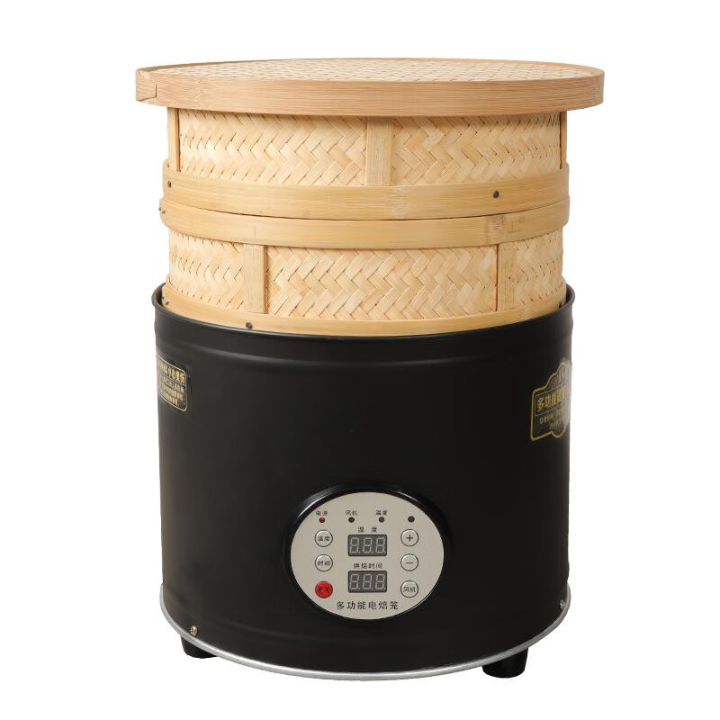 Xiafan Tea Flavor Mechanical Electric Baking Cage Roasting Machine Double-layered Tea Roasting Machine Roasted Tea Roasting Machine Household Small Deodorized Baking Cage 27 Diameter Double-layered Black Intelligent Fan Model