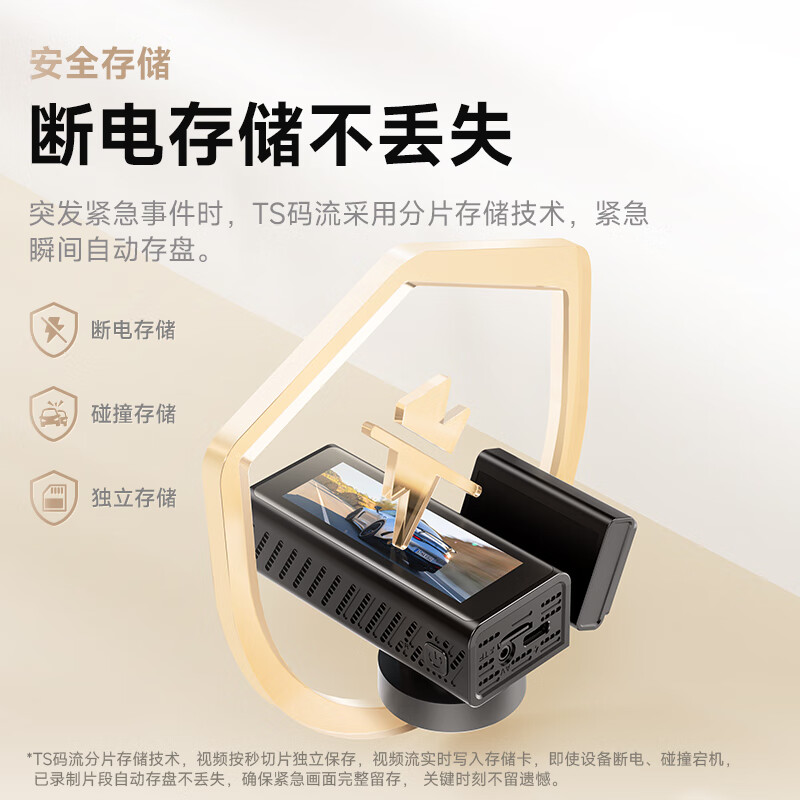 LNDU Lingdu driving recorder M500S 2160P/4K HD front and rear dual recording parking monitoring voice control