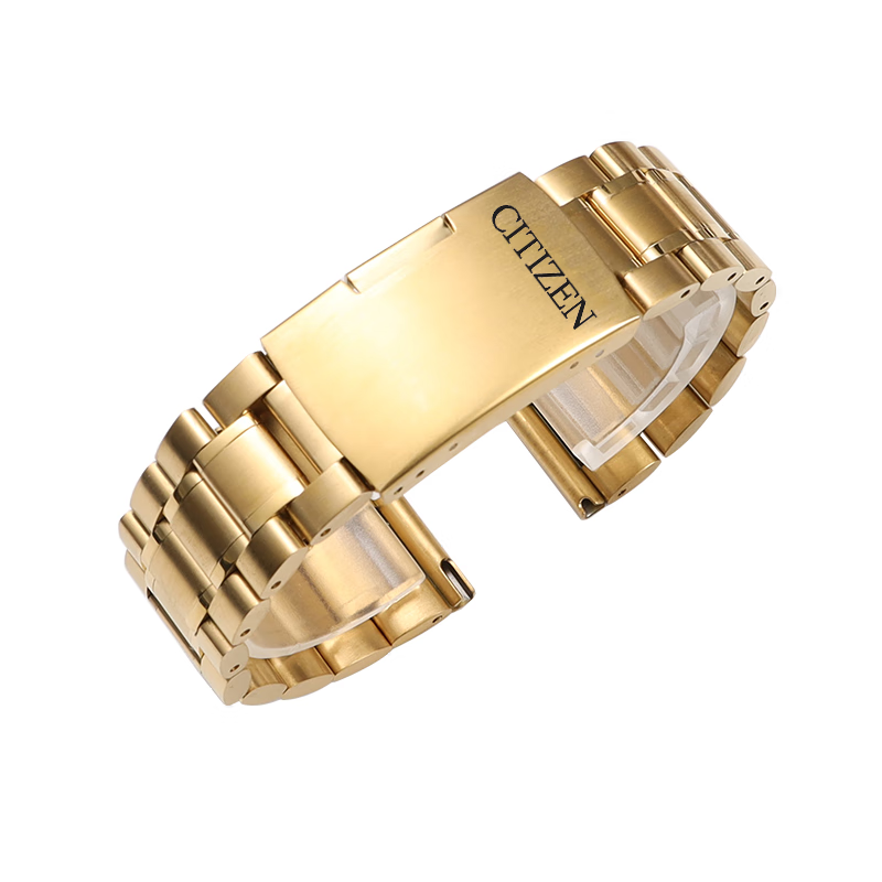 GIOIO adapts to Citizen watch strap steel strap adapts to original light kinetic energy mechanical watch folding buckle men's stainless steel bracelet newly added black full frosted 22mm