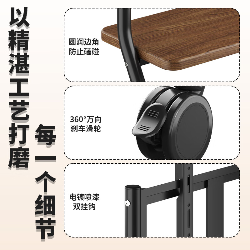 Xingkaishi TV Mobile Stand TV Stand Floor Wheel Art Cart Suitable for Xiaomi Skyworth 65/75/85-inch Mount Truffle Black 40-75 Inch Art Fashion Stand