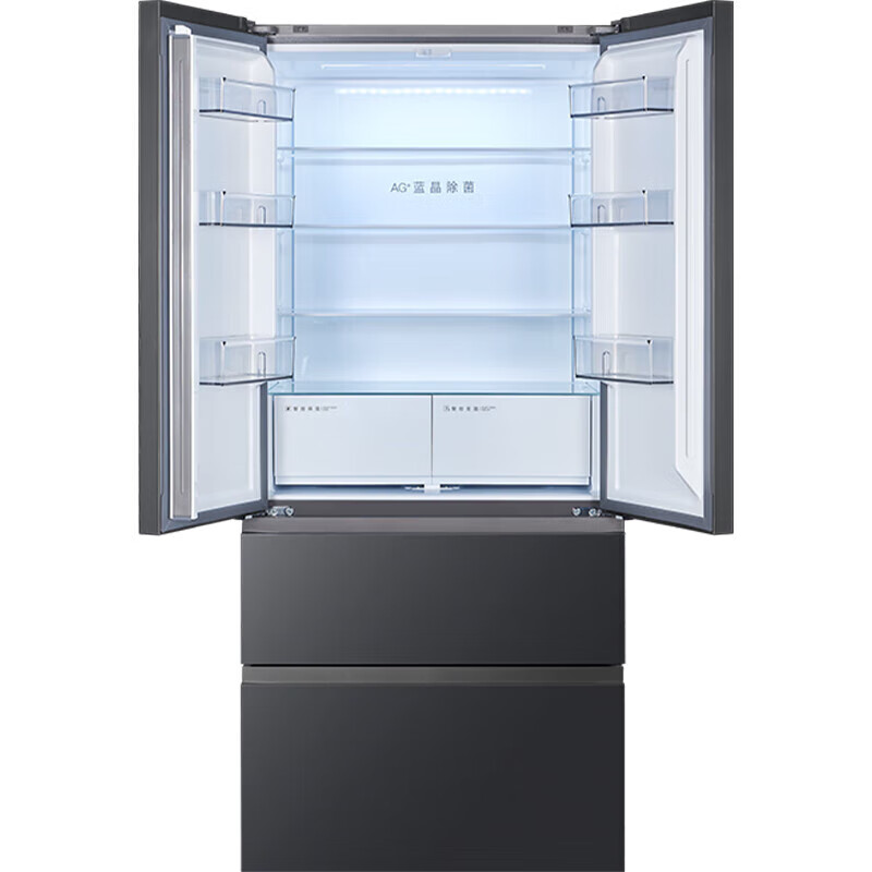 Homa 466-liter French-style multi-door refrigerator, ultra-thin body, intelligent three-frequency intelligent control, moisturizing, deep-freezing and quick-freezing-40 standard