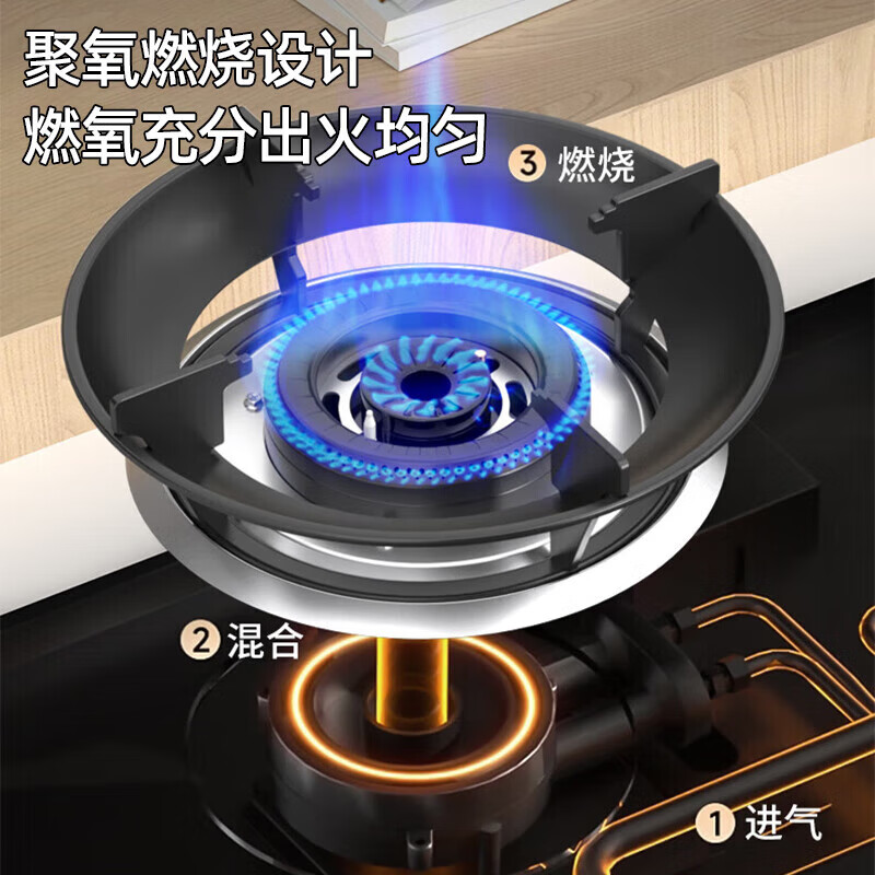 SUDISQR Subo gas stove, natural gas stove, gas stove, double-eye stove, household embedded desktop dual-purpose high-fire gas stove, stainless steel stove, adjustable chassis, subsidy, liquefied gas, double nine-cavity high-fire stove + flameout guarantee + child lock + explosion-proof glass