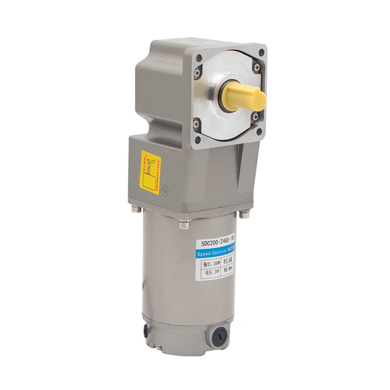 Yue Changsheng 12V DC motor 24V reduction motor right-angle hollow 200W forward and reverse high torque speed-adjustable gear motor reduction ratio 9K (0-200 revolutions per minute) non-standard/48V-200V motor can be customized