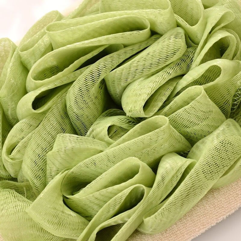 Jie Liya bath towel and bath towel 2-in-1 strong mud rub and back bath towel household back bath towel gloves and towel upgraded foaming bath towel 2-in-1 yellow one side with bath and one side with bath flower