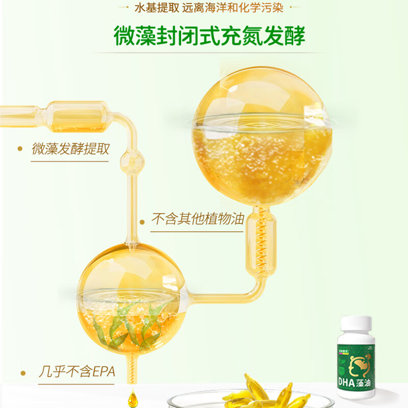 Lejiashanyou dha baby algae oil 60 capsules 0-1-3 years old children dha students teenagers girls adults available