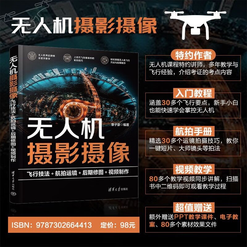 Drone photography and videography, flying techniques, aerial photography and mirror handling, post-retouching, video production