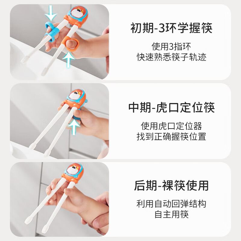 Bao's children's chopsticks training chopsticks baby learning chopsticks 3-6 years old home practice chopsticks baby food supplement tool Kejilan