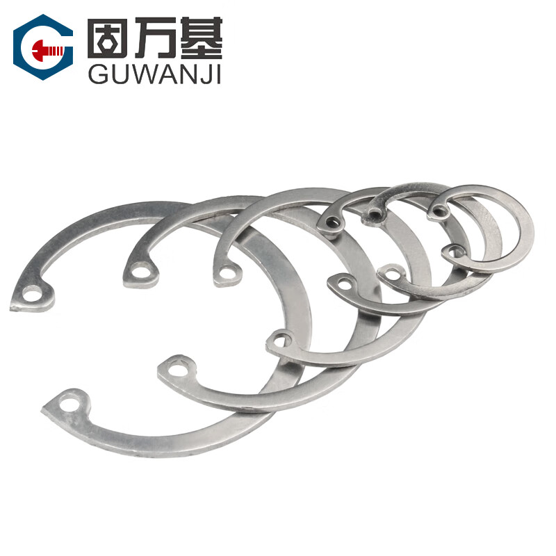 Guwanji 304 stainless steel hole circlip for bearing hole circlip C-type snap ring inner shaft buckle GB893 national standard 10 (50 pieces) 304 material